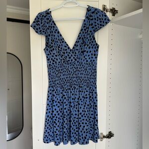 Blue Polka Dot Mini Dress